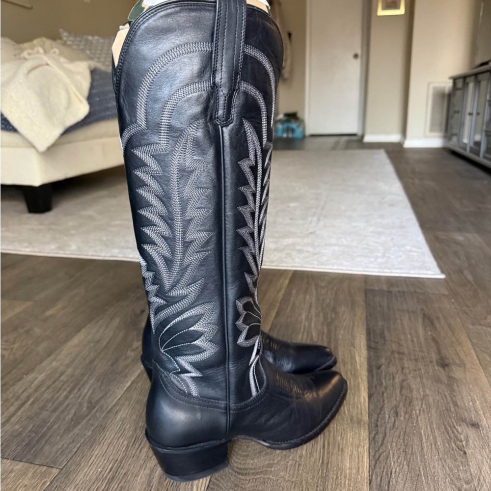 Tecovas Black and Gray Ankle Boots